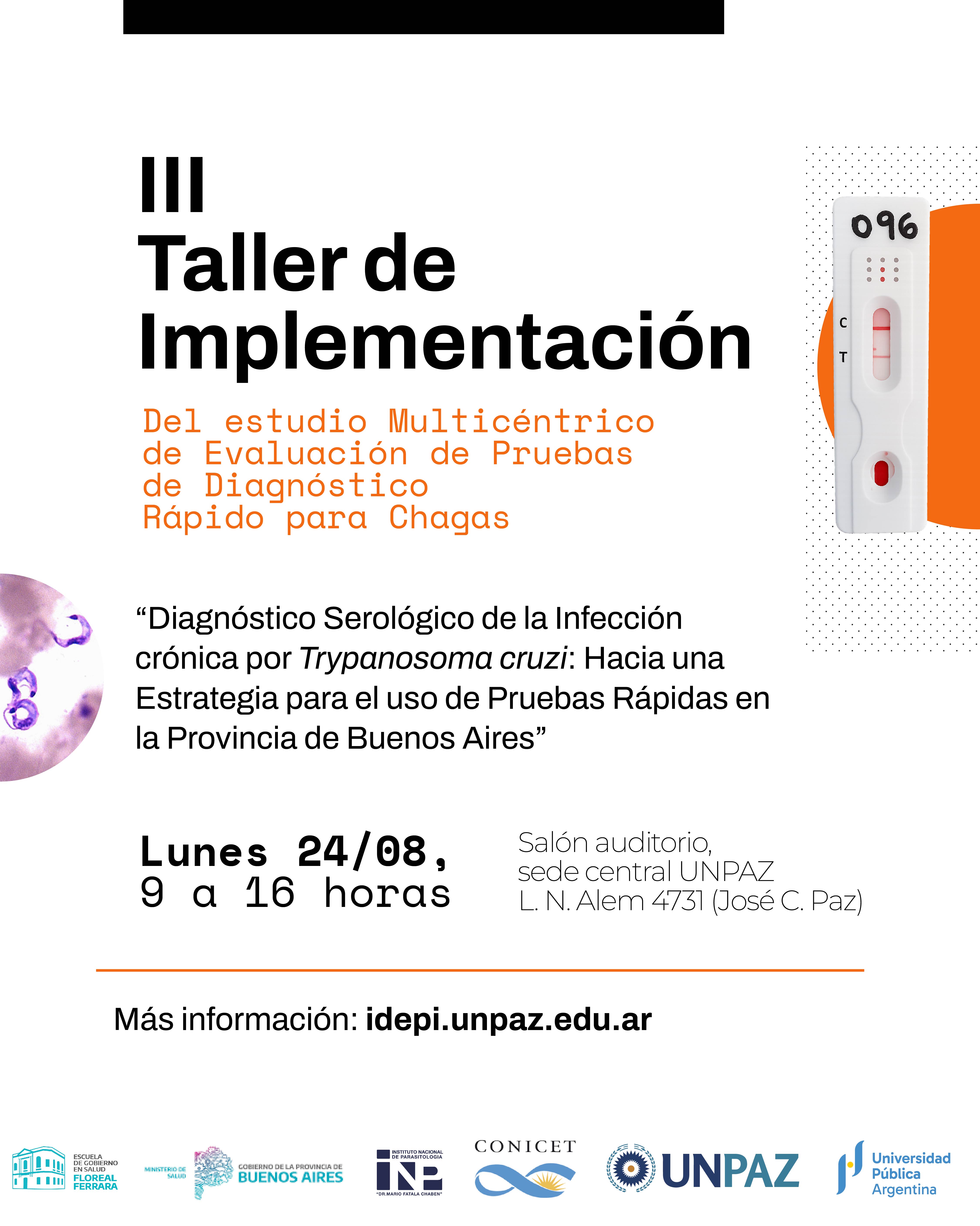 III Taller de Implementación del Estudio Multicéntrico de Evaluación de Pruebas de Diagnóstico Rápido para Chagas