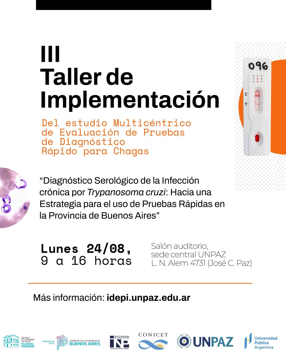 III Taller de Implementación del Estudio Multicéntrico de Evaluación de Pruebas de Diagnóstico Rápido para Chagas